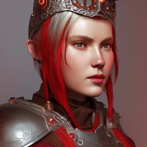 highly detailed girl viking queen, red glass armor, cinematic lighting, 4k, 8k, octane render, digital concept art, trending on artstation, pinterest, extremely detailed, ambient lighting.