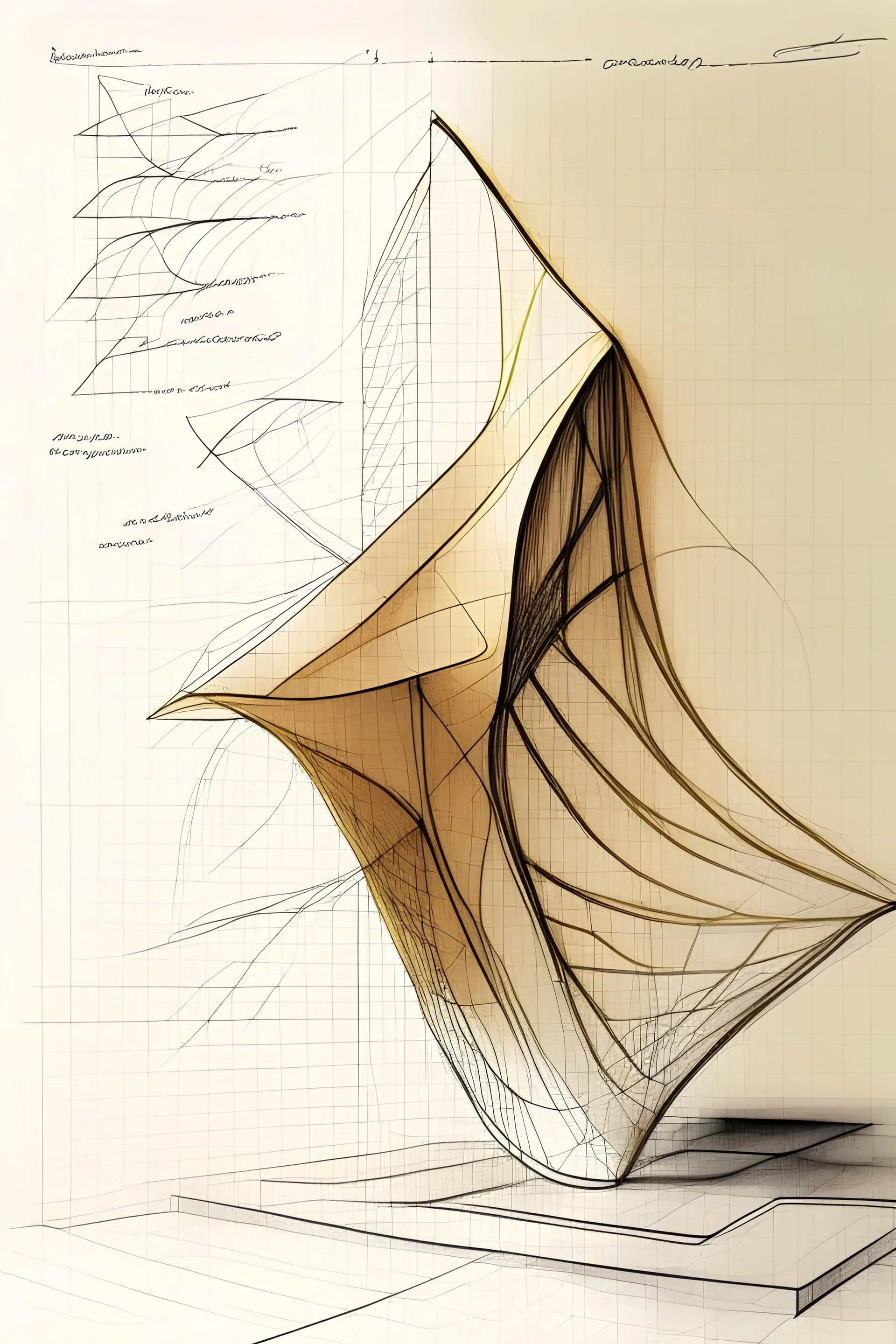 Kinetic Architecture Acoustic Cloth Sketch