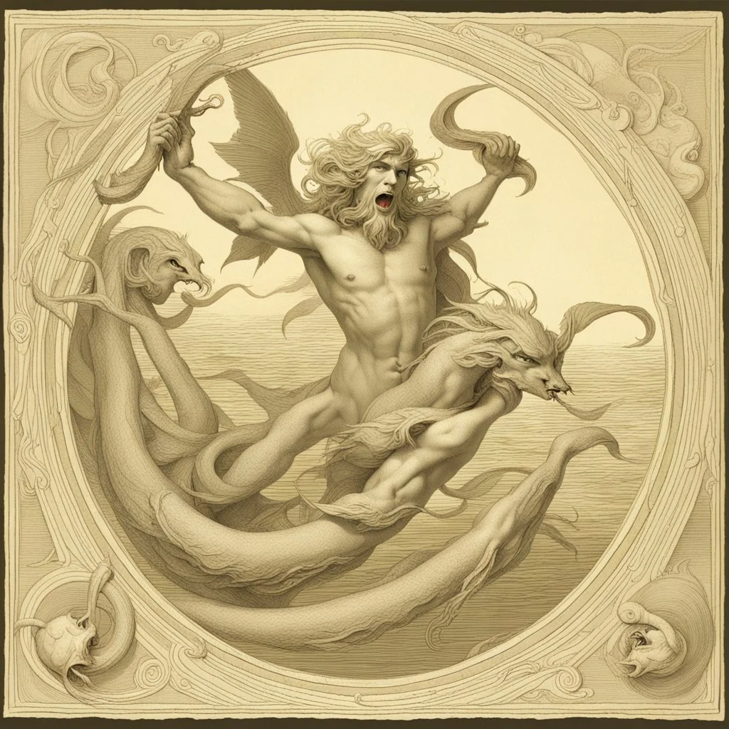 in demonology fully robbed Triton: Messenger of the sea, son of Poseidon and Amphitrite