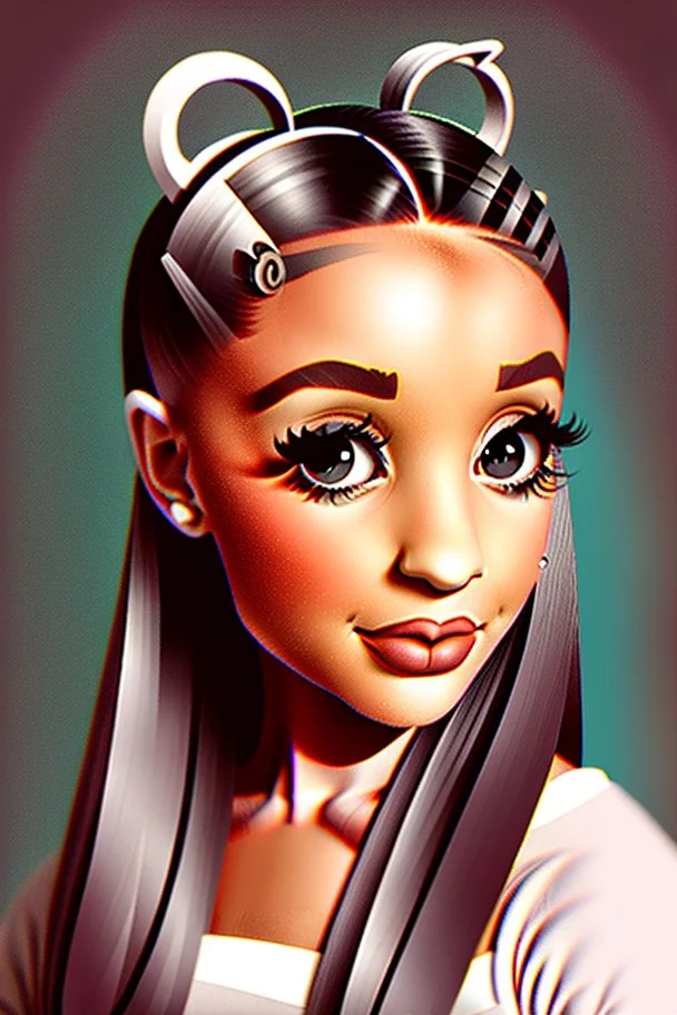 make a portrait of a 1950's Ariana Grande