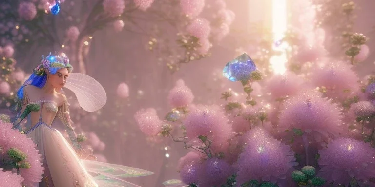 crystal subtle flower in a galactic ambiance beautiful fairy, transparent, delicate colors, in the foreground, full of details, smooth，soft light atmosphere, light effect，vaporwave colorful, concept art, smooth, extremely sharp detail, finely tuned detail, ultra high definition, 8 k, unreal engine 5, ultra sharp focus