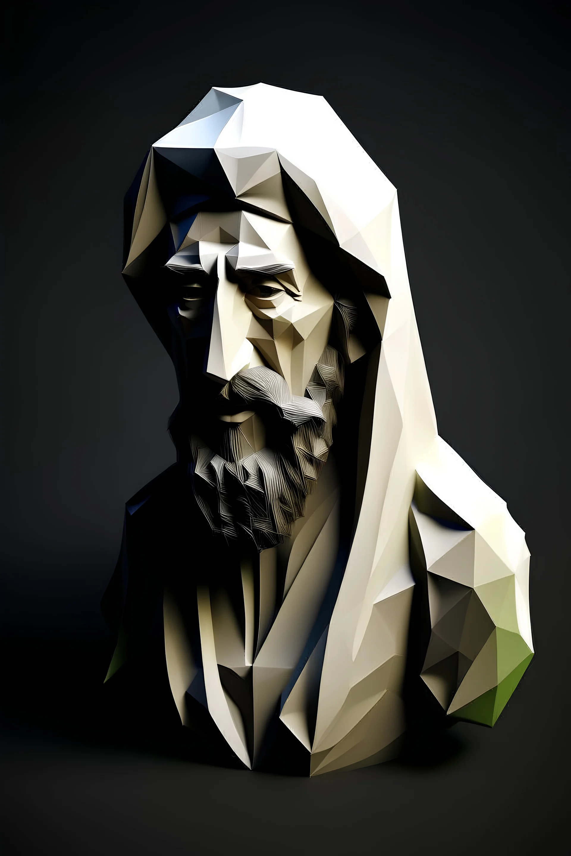 ben laden low poly image style
