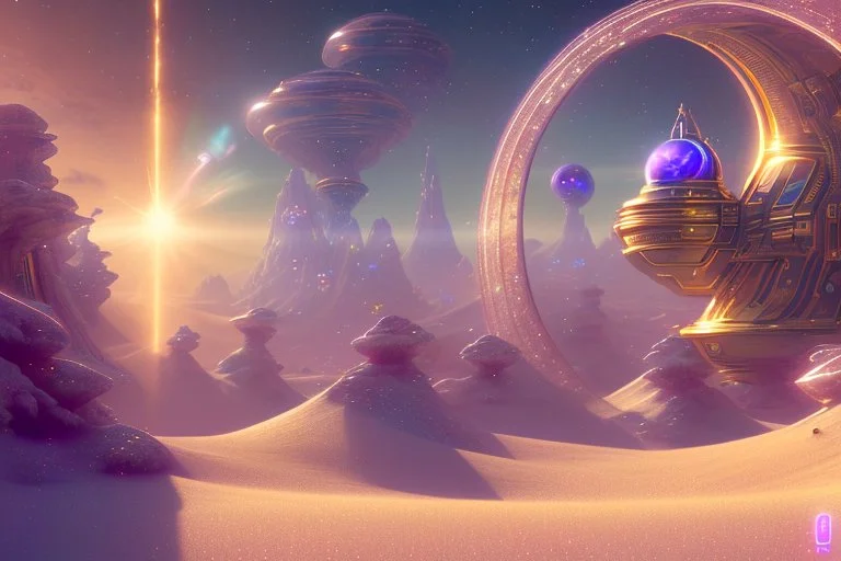 white and gold crystal cosmic and galactic ambiance futuristic scifi room cinema4d, full of details, smooth, bright sunshine，soft light atmosphere, light effect，vaporwave colorful, concept art, smooth, extremely sharp detail, finely tuned detail, ultra high definition, 8 k, unreal engine 5, ultra sharp focus