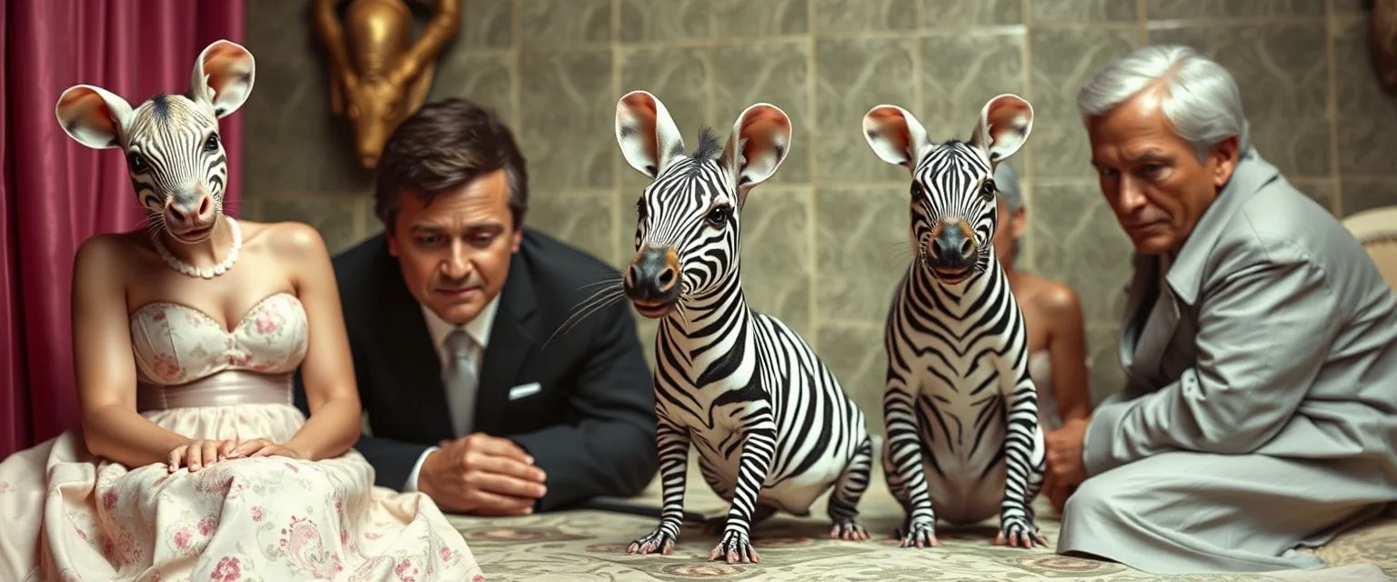 all soap operas ever made in one picture, but with alien zebra rats