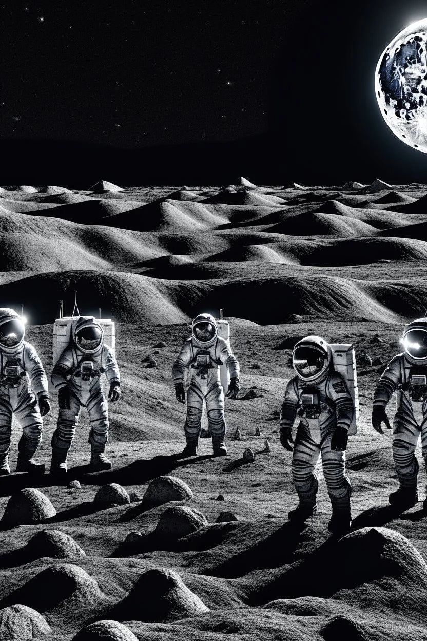 techno rave on the moon