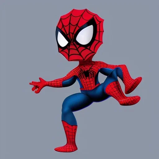 Chibi spiderman, octane rendering, modern Disney style