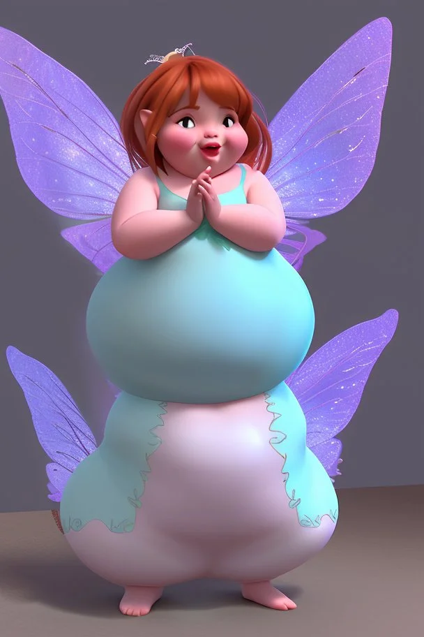 Cute and fat fairy as animation