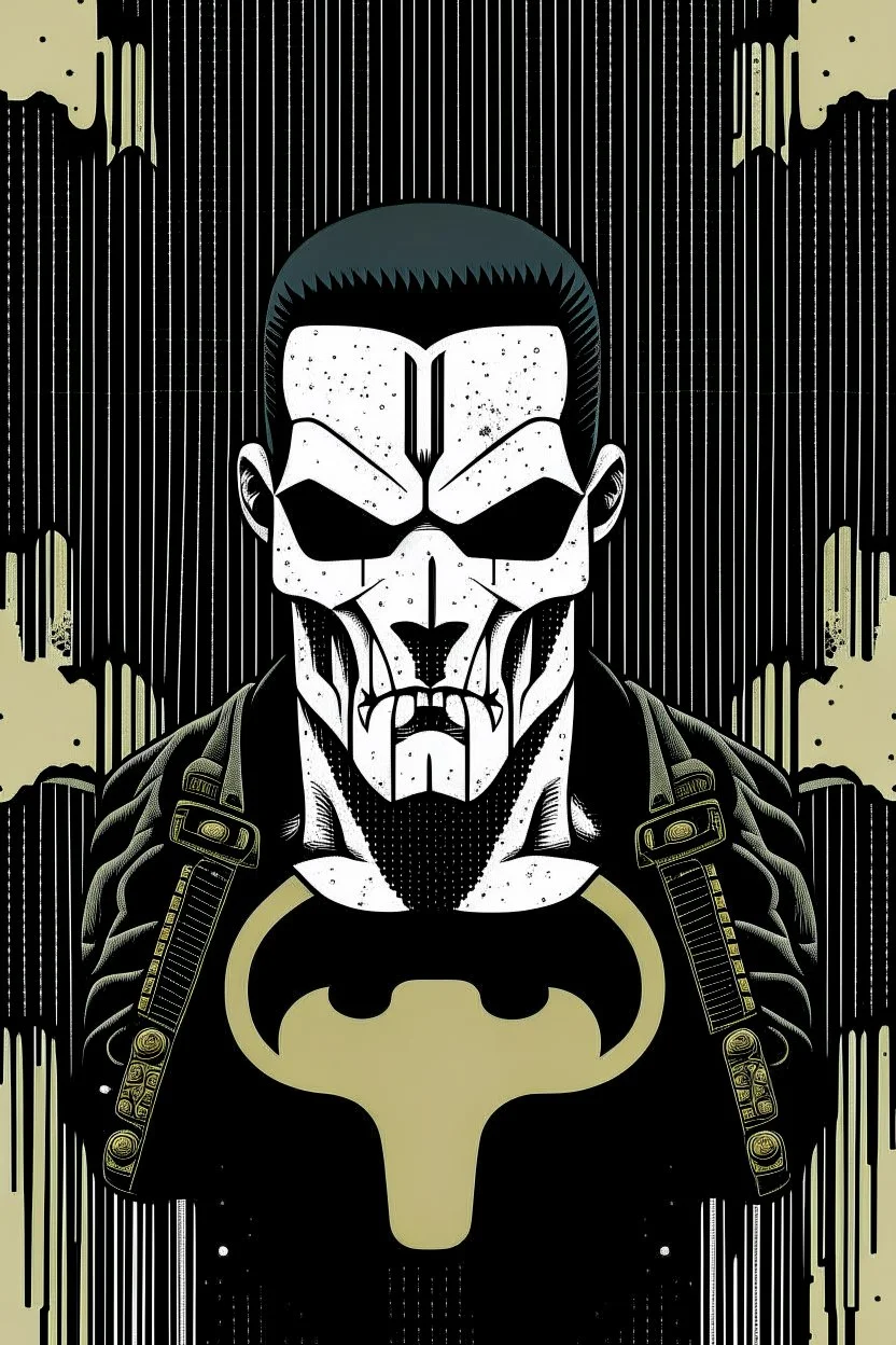 punisher sku;; in the style of Hiroshi Nagai