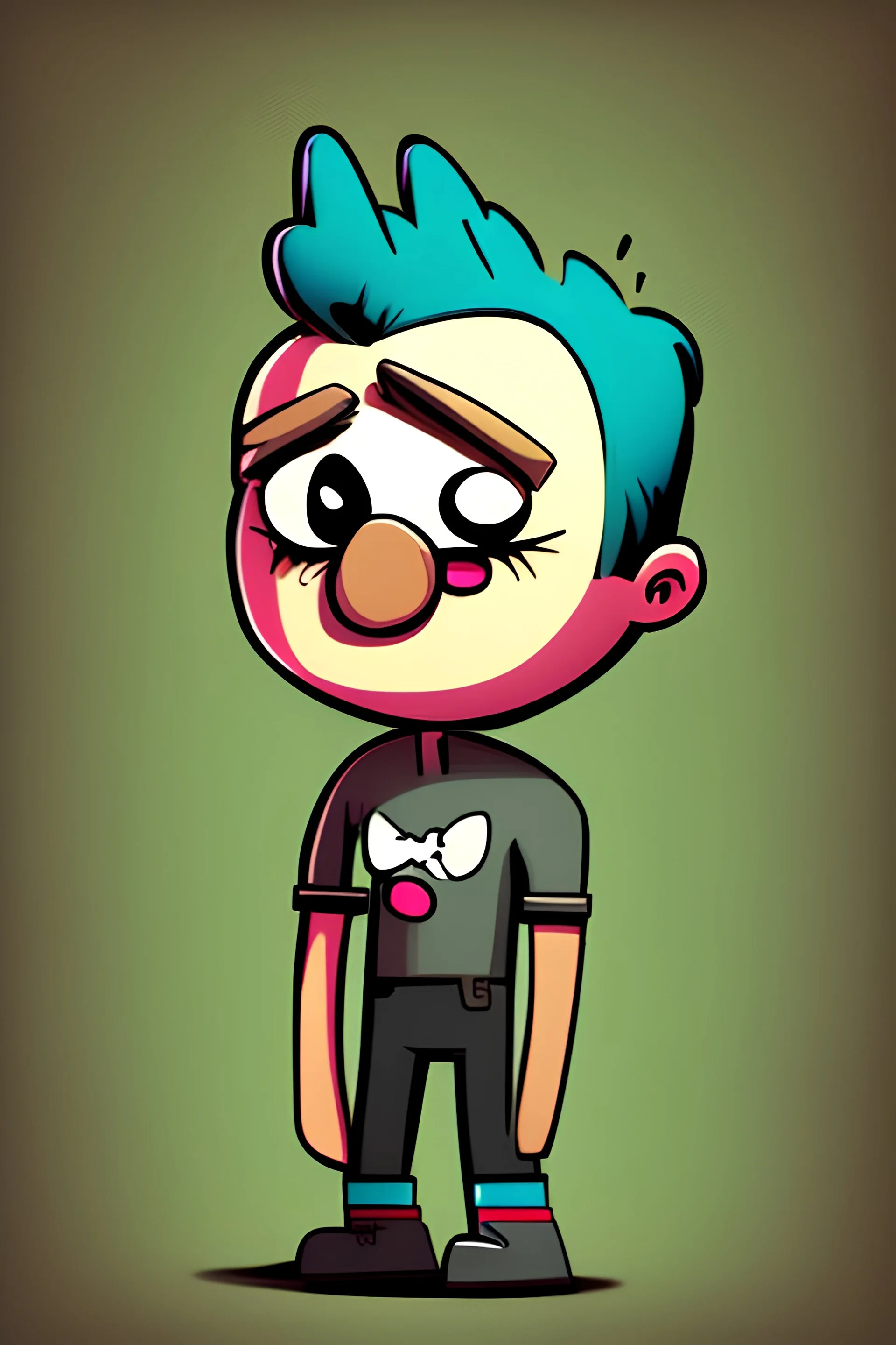 A wierd cartoonic character