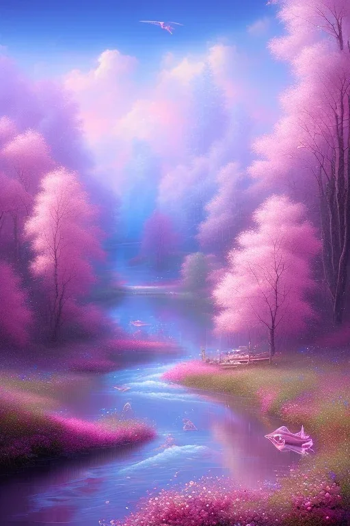 Pink river