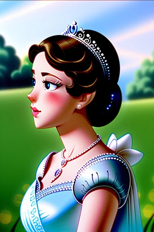 beautiful princess looking into the distance