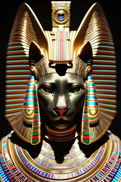 kente scene, , Egyptian Cat, black, thread, embroidery, octane render, high detail