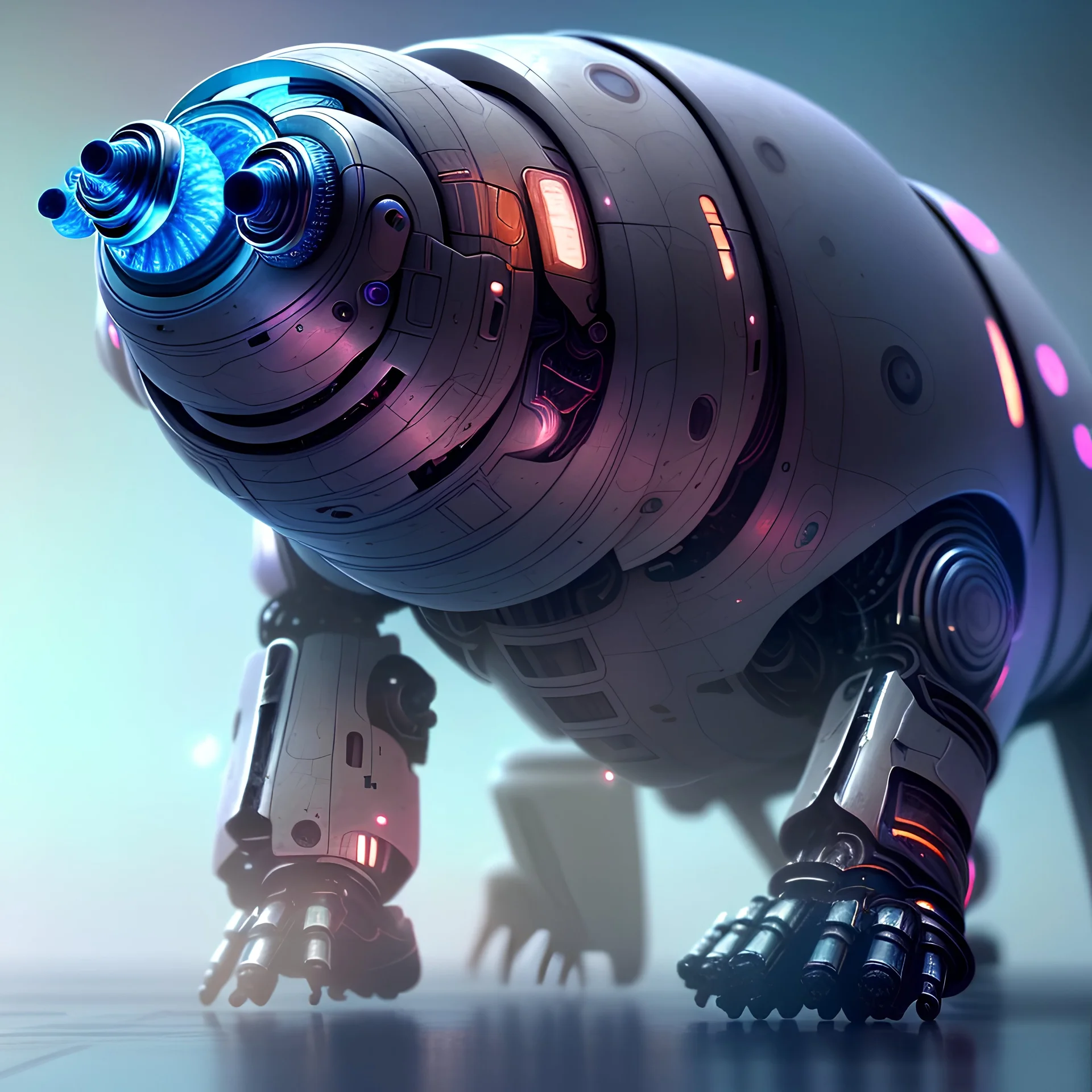 tardigrade cyborg by tesla, delicate colors in the foreground, full of details, smooth, light effect，vaporwave colorful, smooth, extremely sharp detail, finely tuned detail, ultra high definition, 8k, unreal engine 5, ultra sharp focus, high constrast