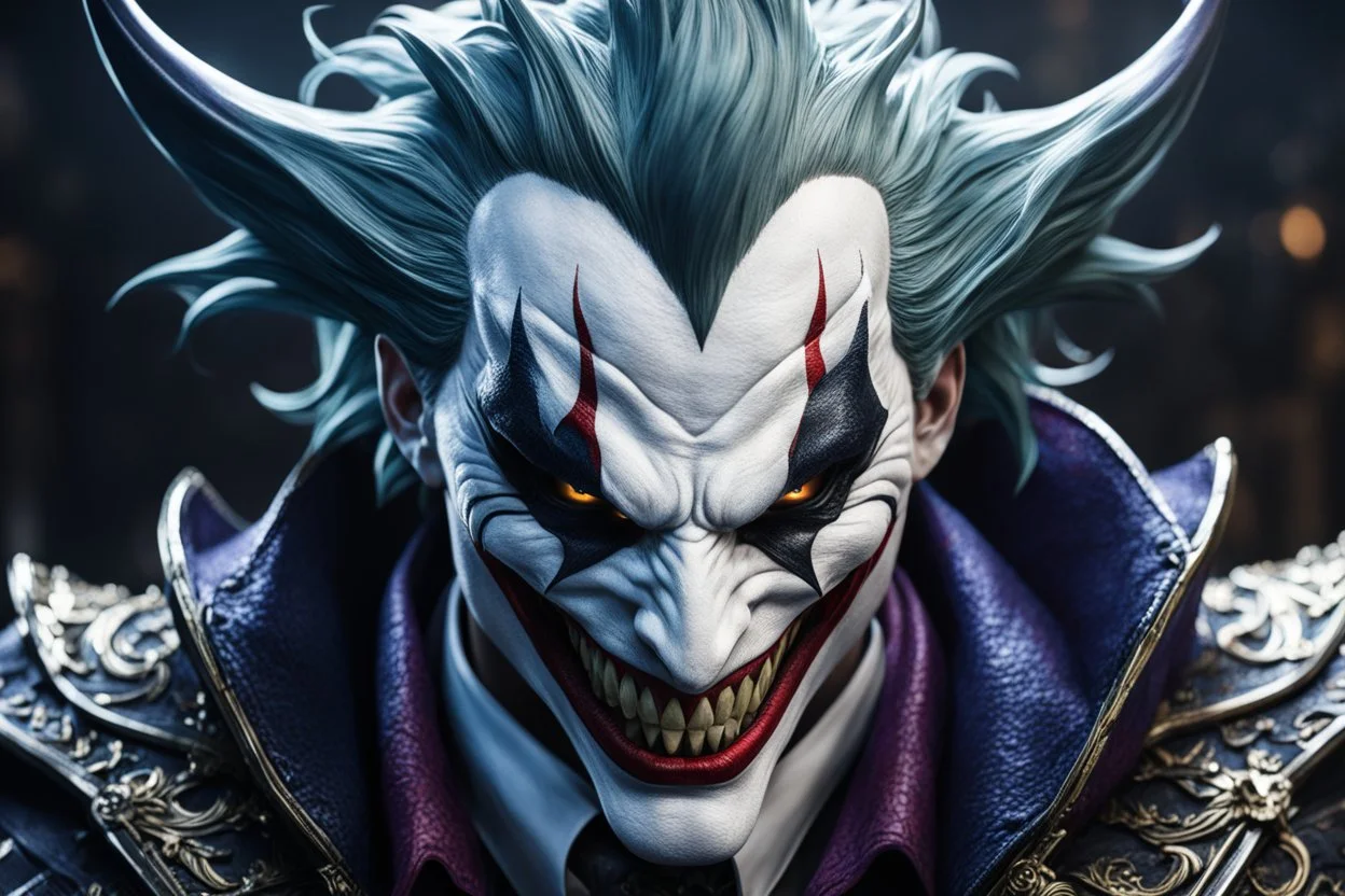 Shaco venom in 8k live action artstyle, white joker mask, close picture, intricate details, highly detailed, high details, detailed portrait, masterpiece,ultra detailed, ultra quality