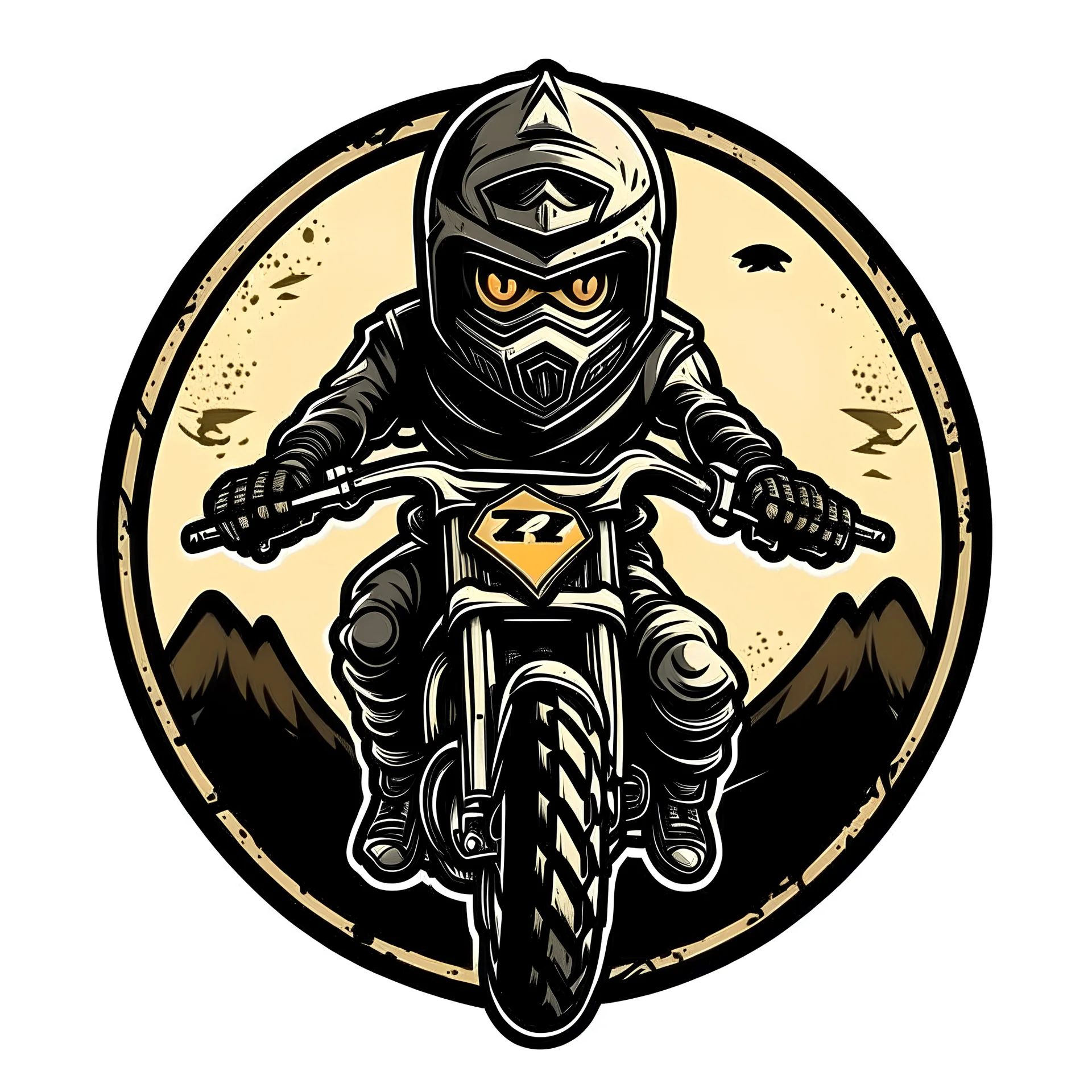 Logo for off road motorcycle rider Raven Junior