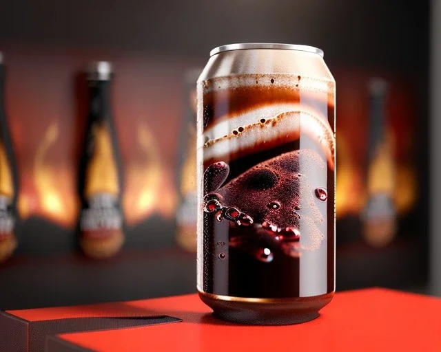 DarkBrown cola drink fizzy with can