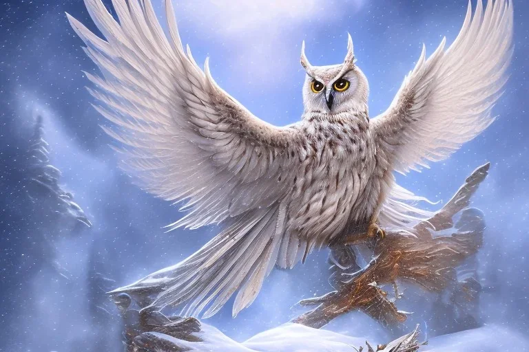 KNIGHTWING snow winged OWL CARDNAL