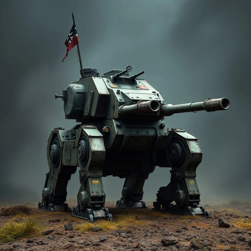 German ww2 two-legged heavy mech grimdark