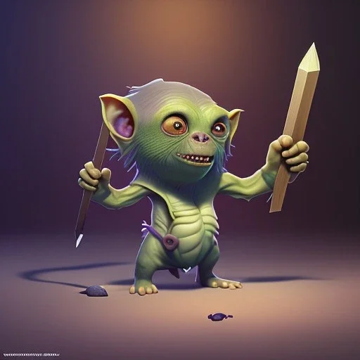 Clash of clans art style of cute gollum inside cave, full body, by mobeius, au naturel, hyper detailed, digital art, trending in artstation, cinematic lighting, studio quality, smooth render, unreal engine 5 rendered, octane rendered, art style by klimt and nixeu and ian sprigger and wlop and krenz cushart