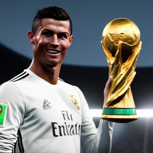 cristiano ronaldo , holding world cup 2022 , unreal engine 5