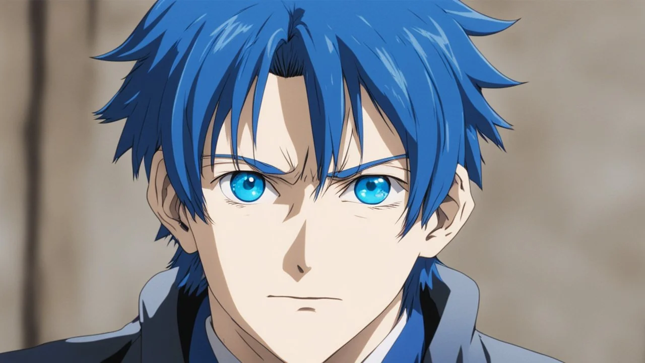 Satoru Gojo bright blue eyes