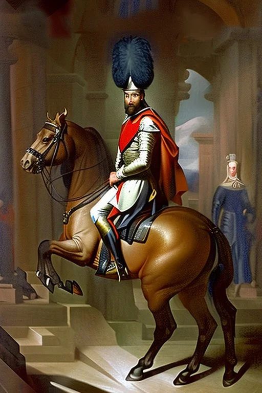 painting of a powerful french king in the 1600s