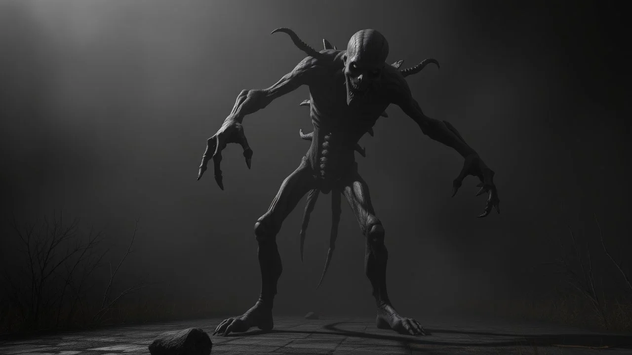 monster for a russian horror videogame, silent hill style, creepy, 3d model, t-pose