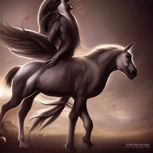 ::A Beautiful mythical creature::Centaur::Combination of part man and part horse::