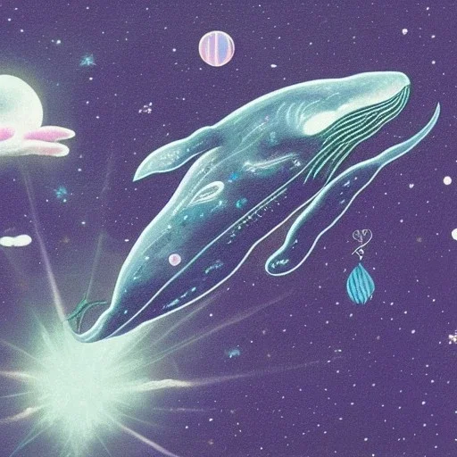 Astral whale in outerspace