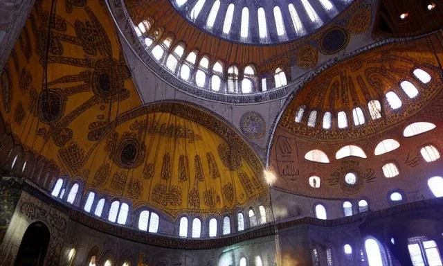 hagia sophia mosque dramatic off center