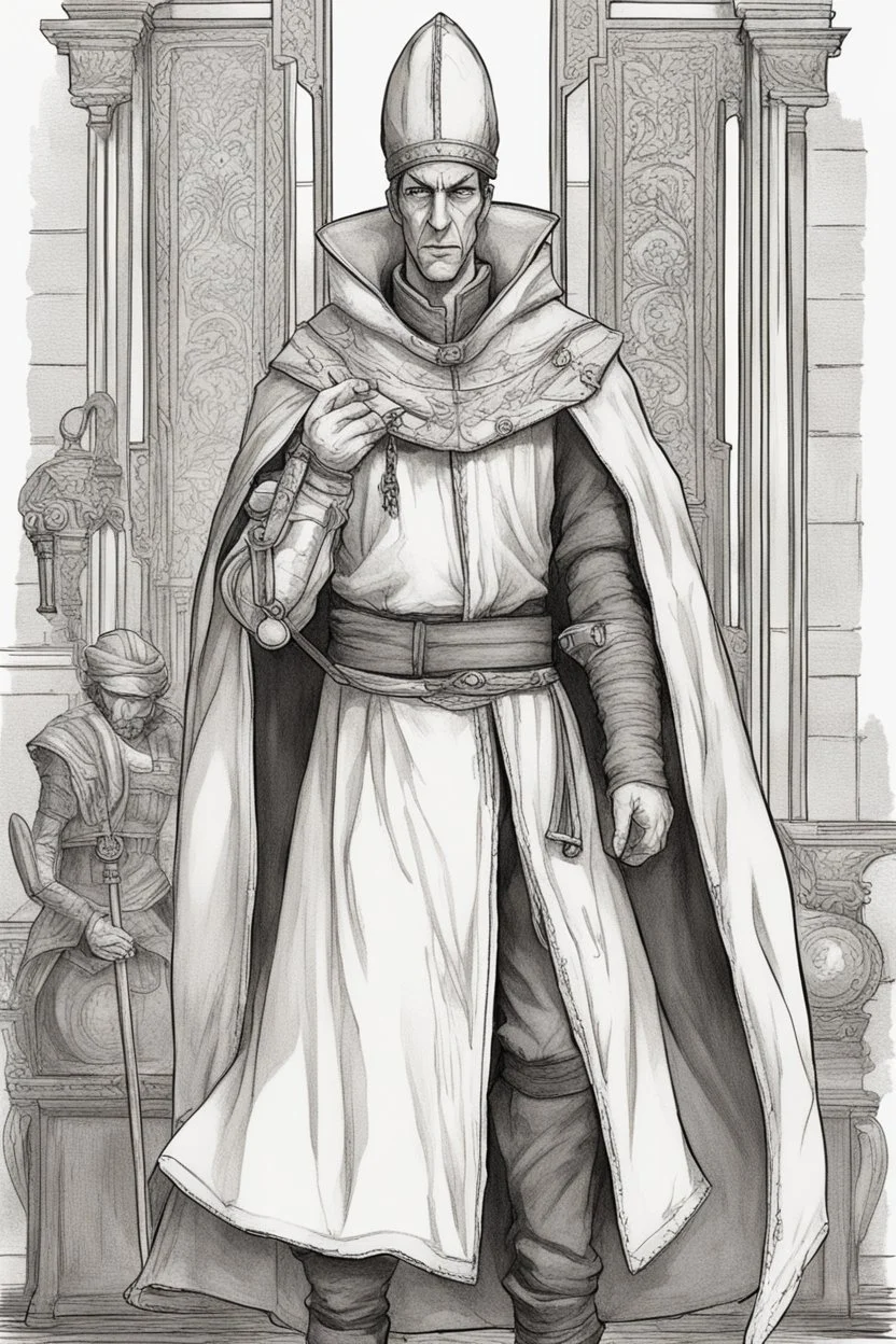 Tomás de Torquemada, male, inquisitor, ruthless, spanish inquisition, manga style