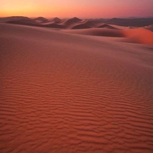 désert du Sahara, coucher de soleil, dune de sable, montagne, rochers