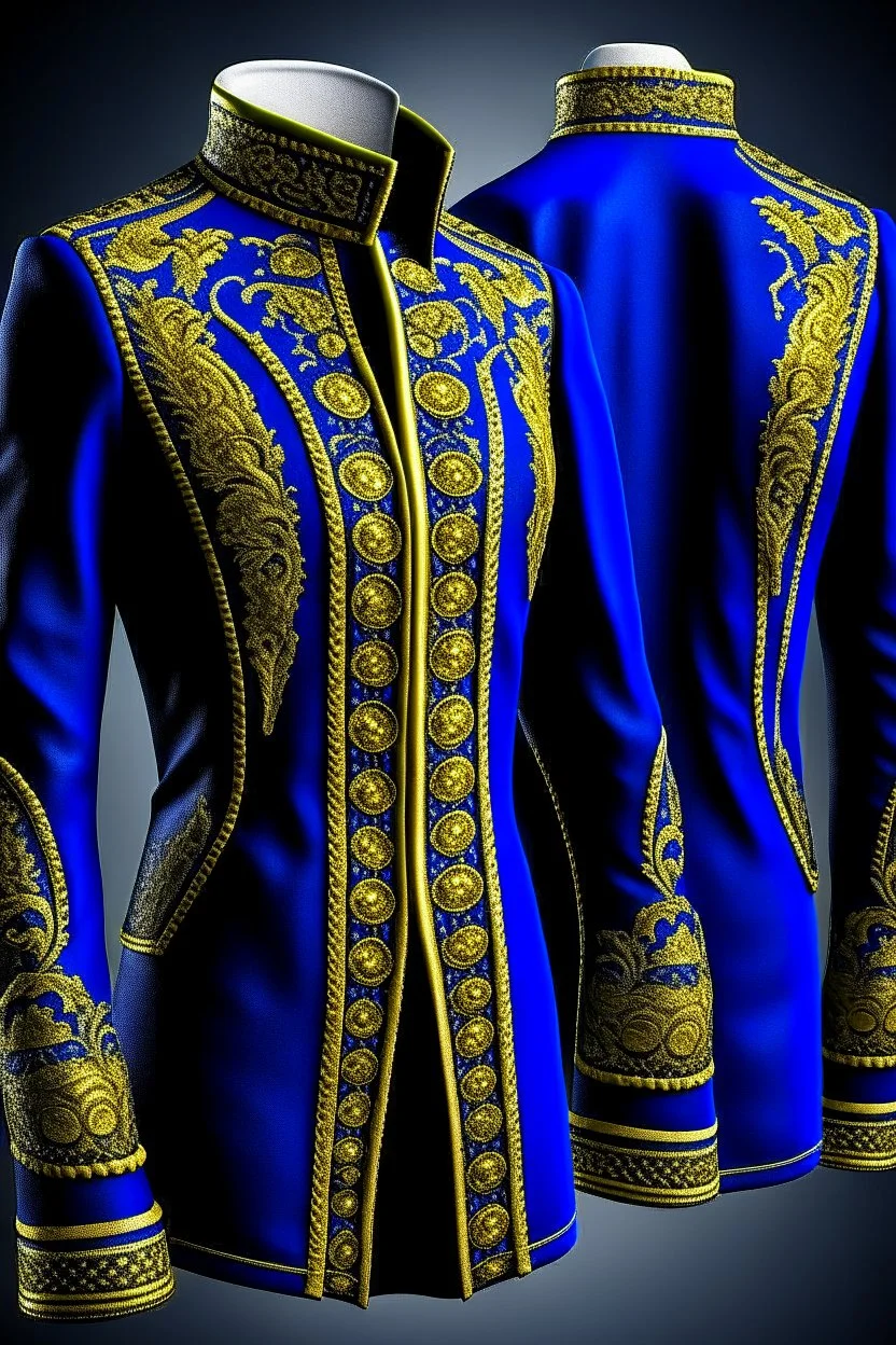 Royal jacket design on two different sides