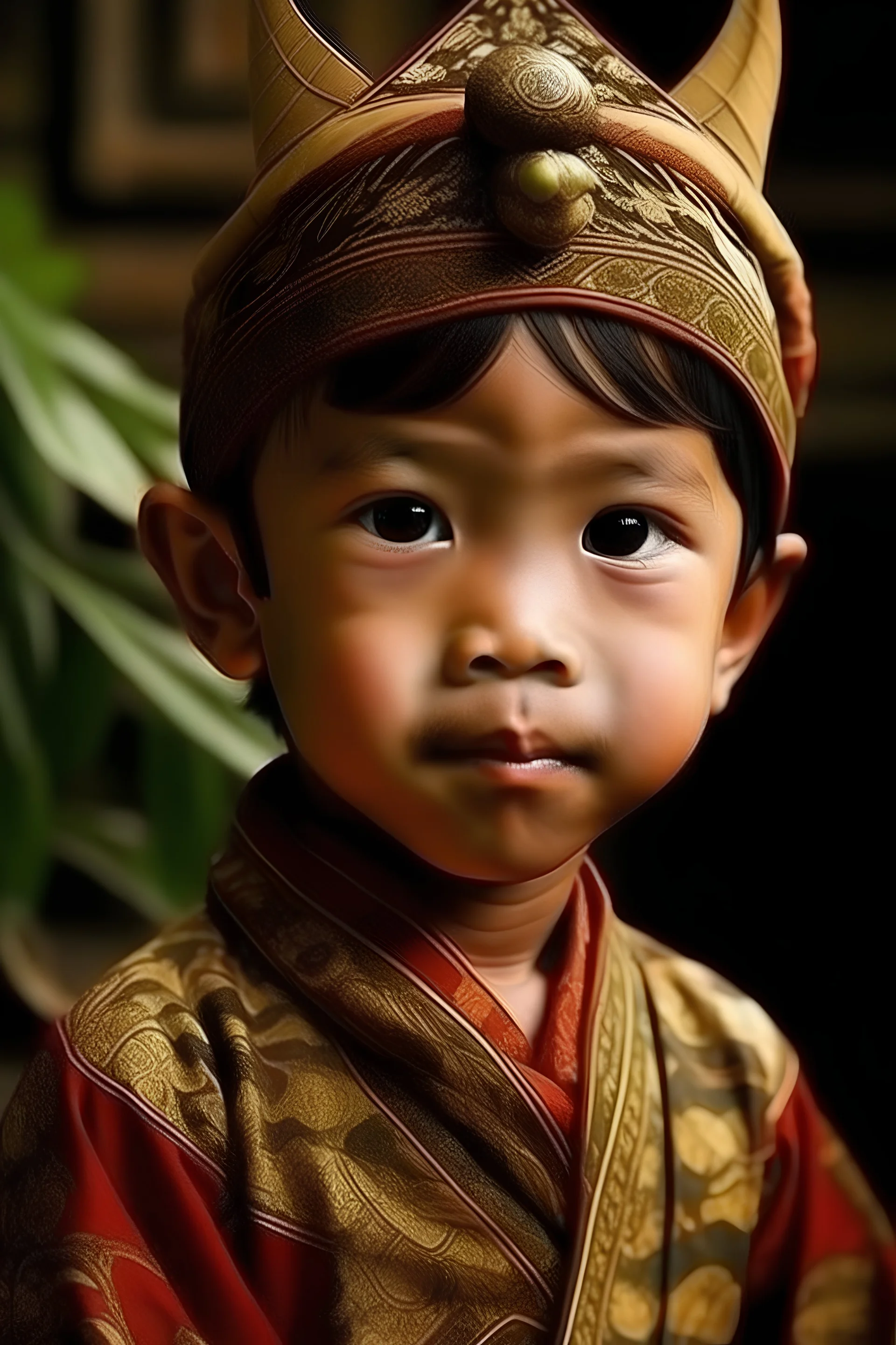 Buatkan foto mbak yuli masa kecil, wajah asli dari ambarawa Jawa twngah