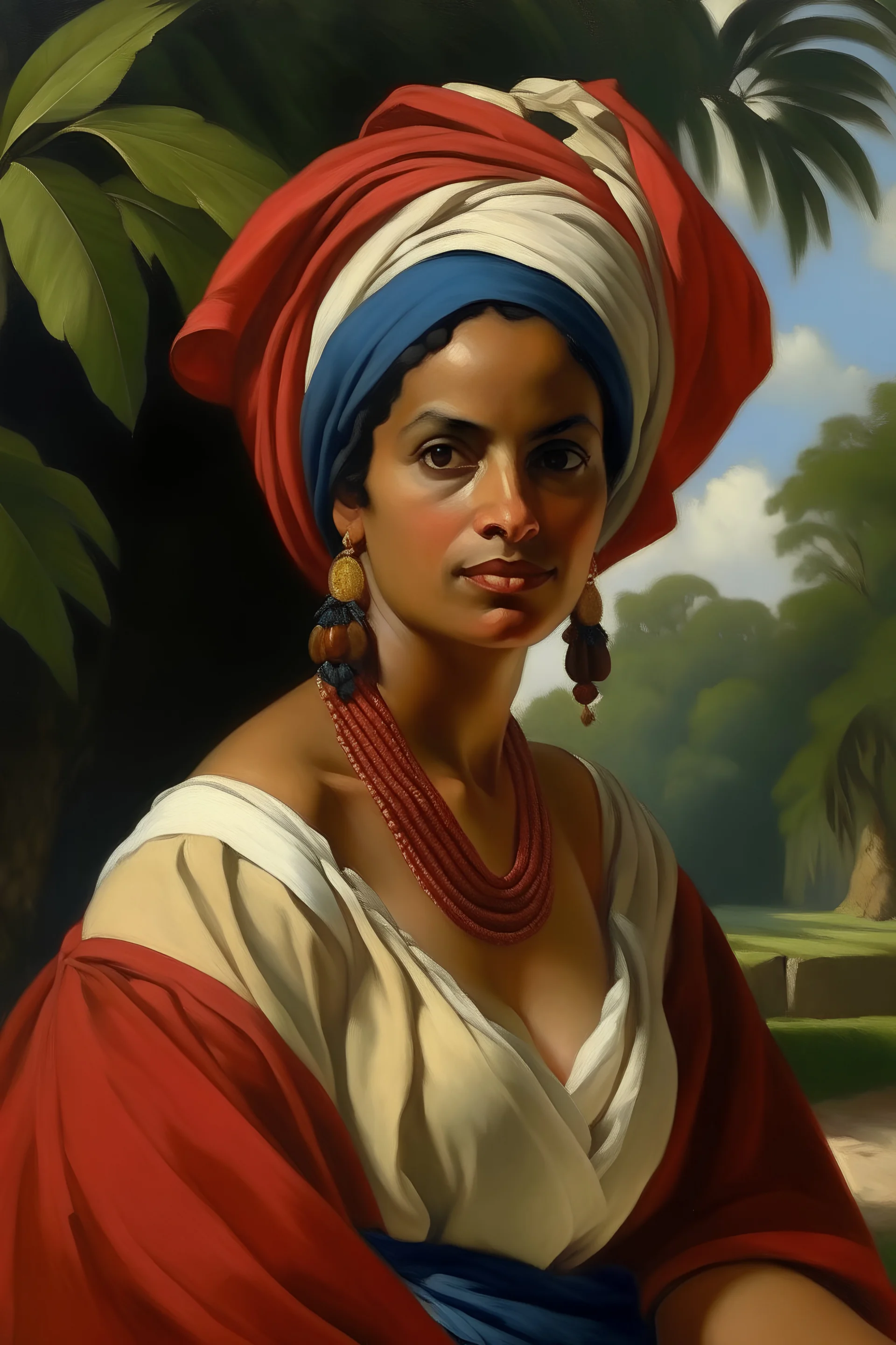 cuban woman neoclassism painting