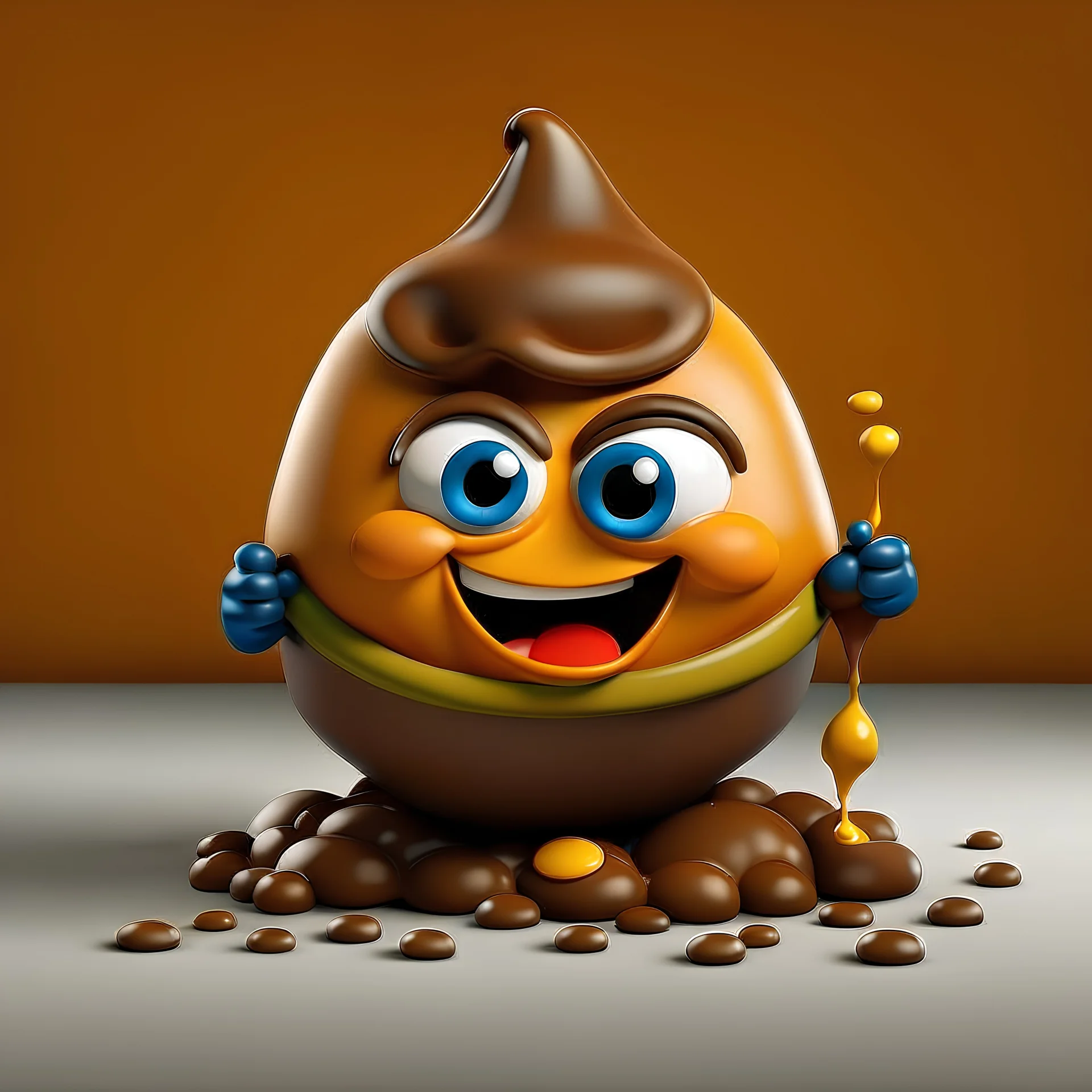 the poop emoji super hero "Super Poop"