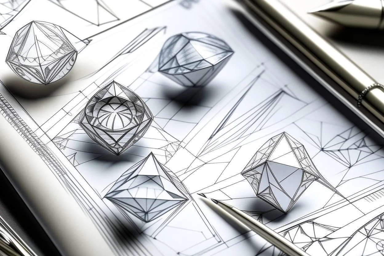 Analysis of diamond concepts into lines and shapes