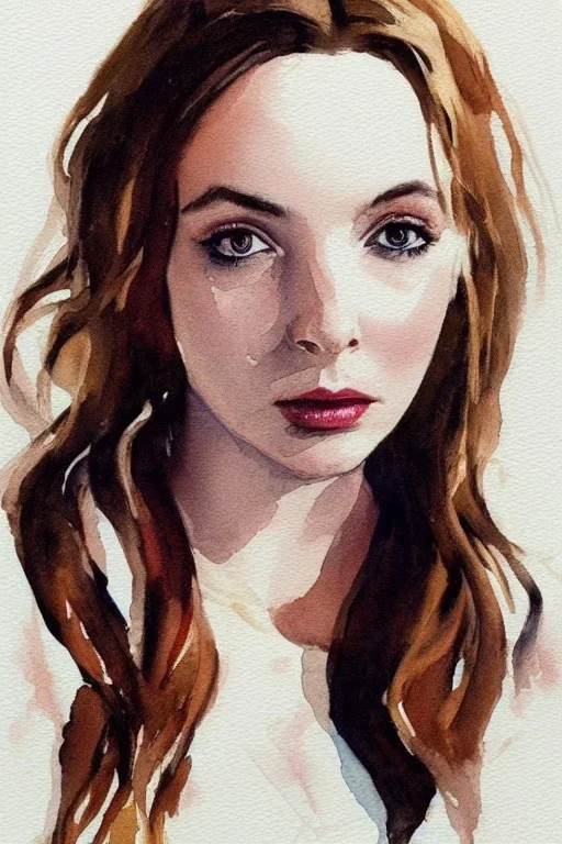 Jodie Comer watercolor