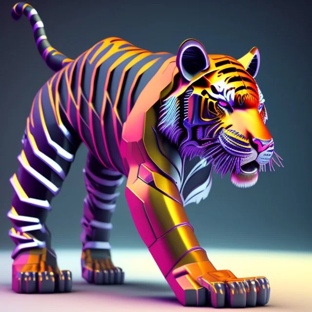 cyber tiger in 3d