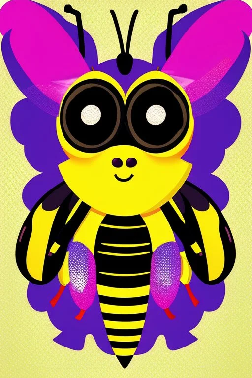 A cute bee as pop art character