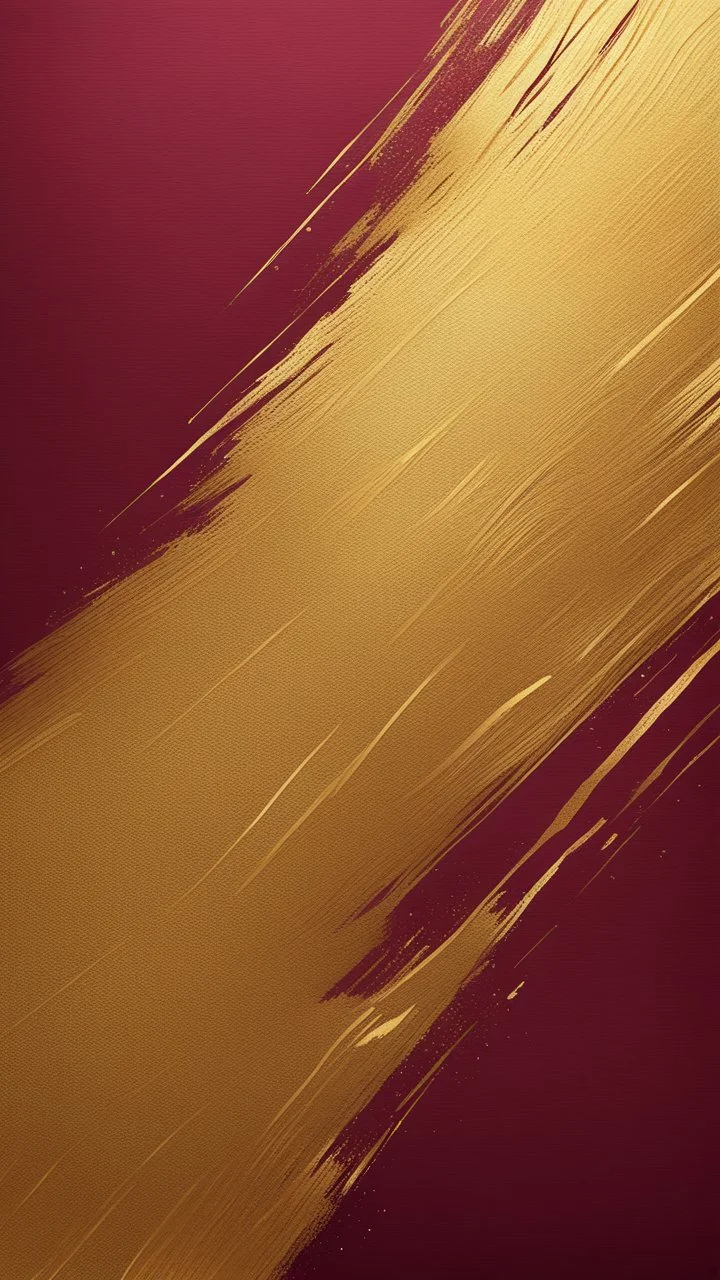 Hyper Realistic Golden-Texture on Maroon-brush-strokes-background