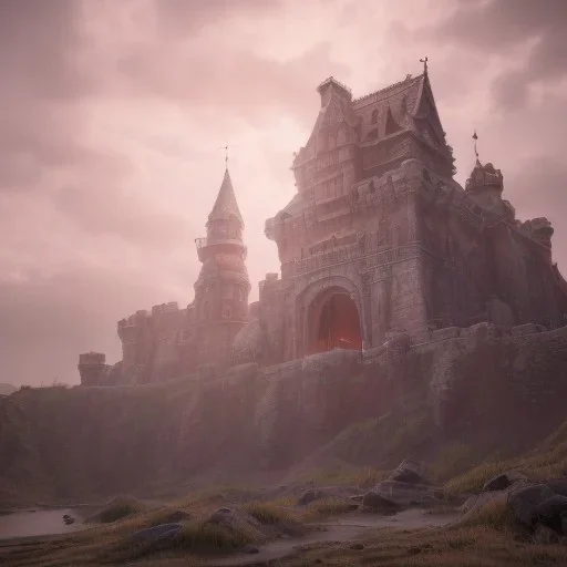 Mysterious castle, cinematic lighting, intricate details, ultra realistic style, 8k resolution