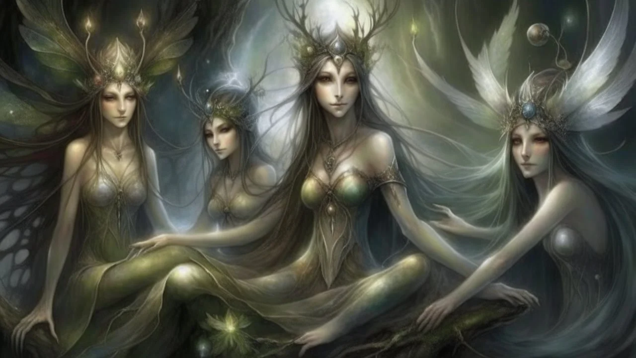 Banshees female spirits fairies and messengers from the other world.