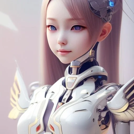 beautiful smooth realistic Japanese cat girl robot, full grows, extremely sharp detail, finely tuned detail, ultra high definition, 8 k, unreal engine 5, ultra sharp focus, accurate wings, in flying mode