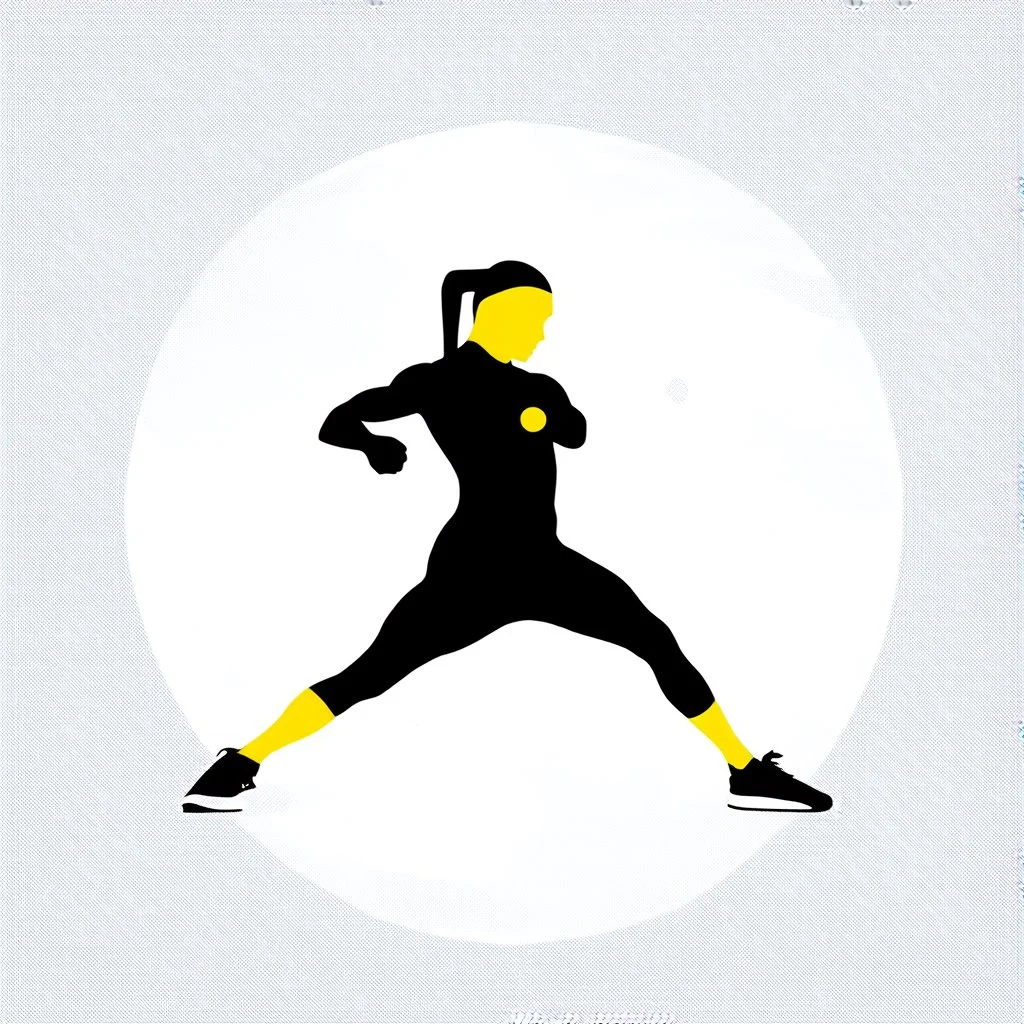sport exercise silhouette shape abstract simple golden ratio