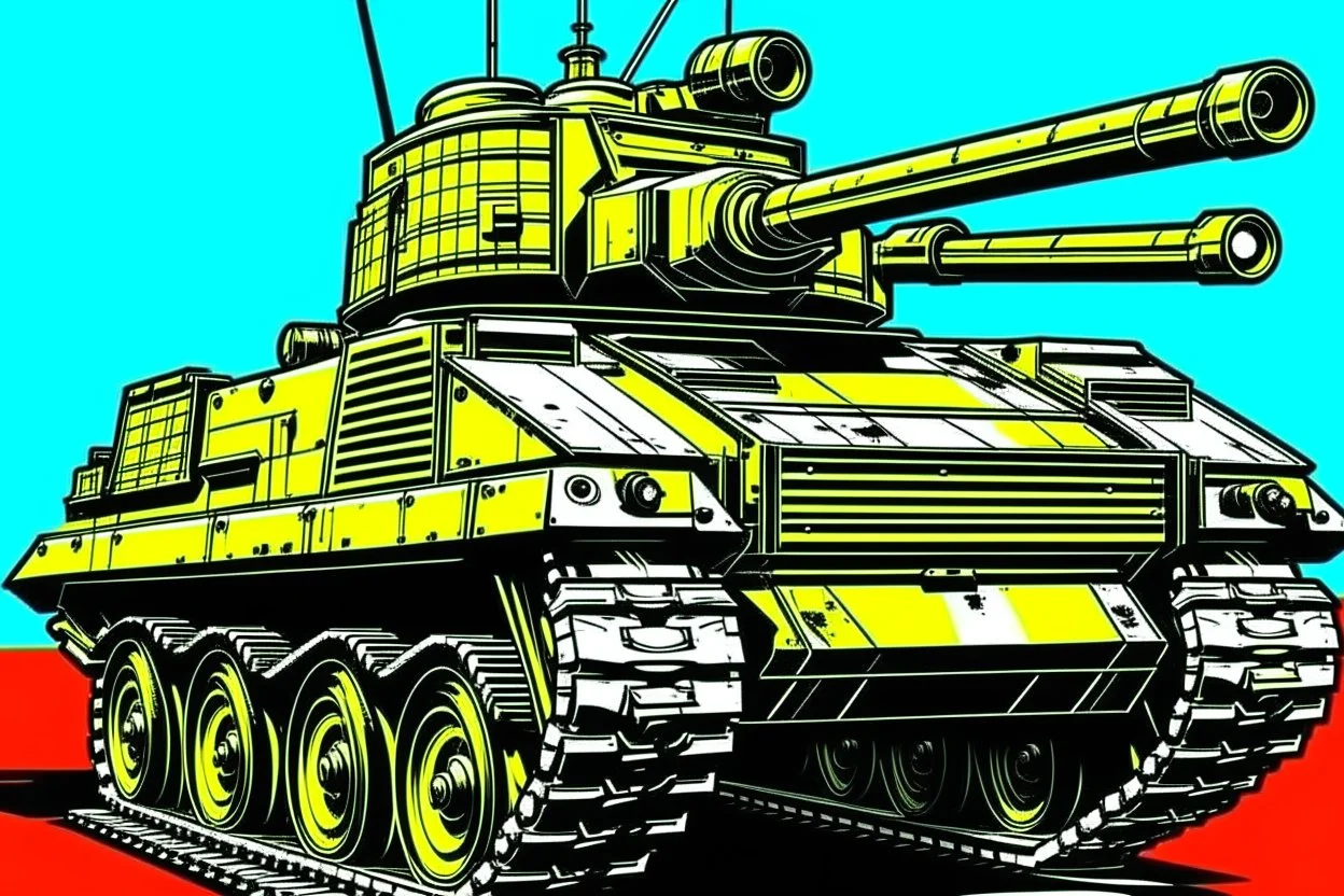 Pop art style combat vehiclde