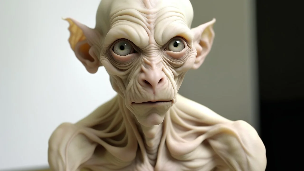 Moises , sin pelo con mirada vaga y color de piel blanca