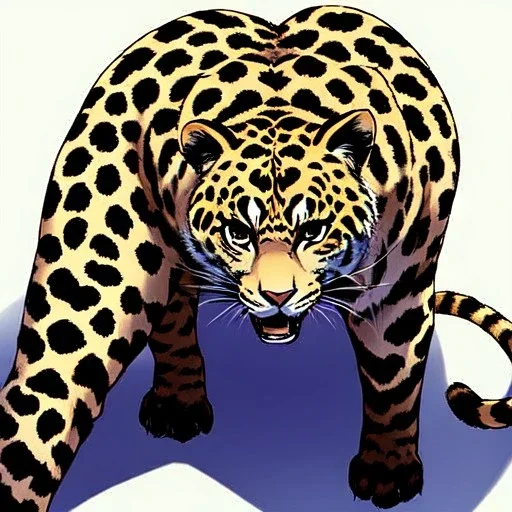 agressive cool leopard