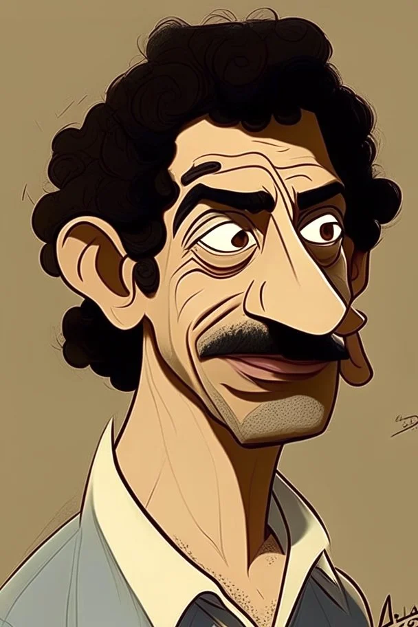 Ahmed El Sakka Egyptian actor ,cartoon 2d