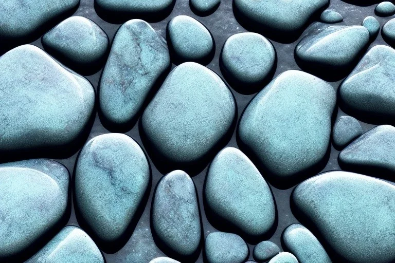 Blue raindrops on a rock, close up view, photo quality, stone marble, ultra realistic